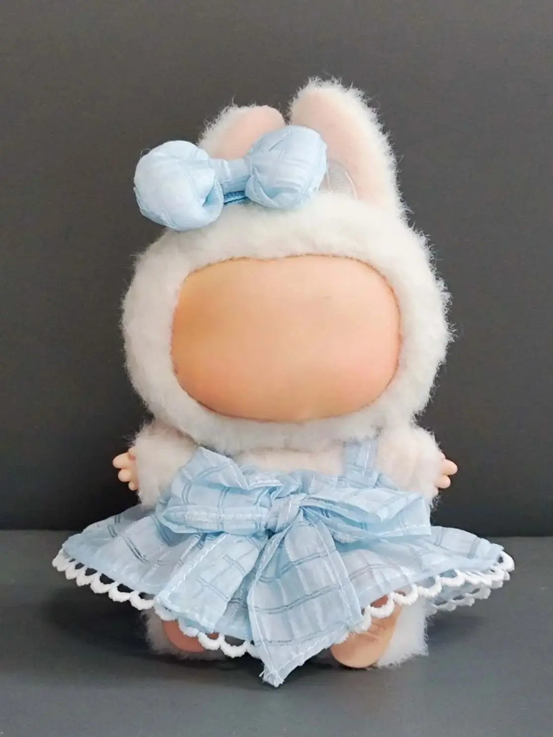 Для сидения, одежда Labubu, сладкая конфетная юбка свежих цветов и соломенная шляпа, одежда Labubu в сельском стиле