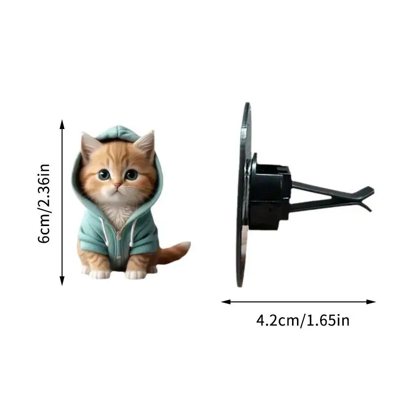 Cat Car Air Freshener Clip Long Lasting Odor Deodorizer for Car Outlet Vent Cute Interior Accessory for Vehicle Decoration