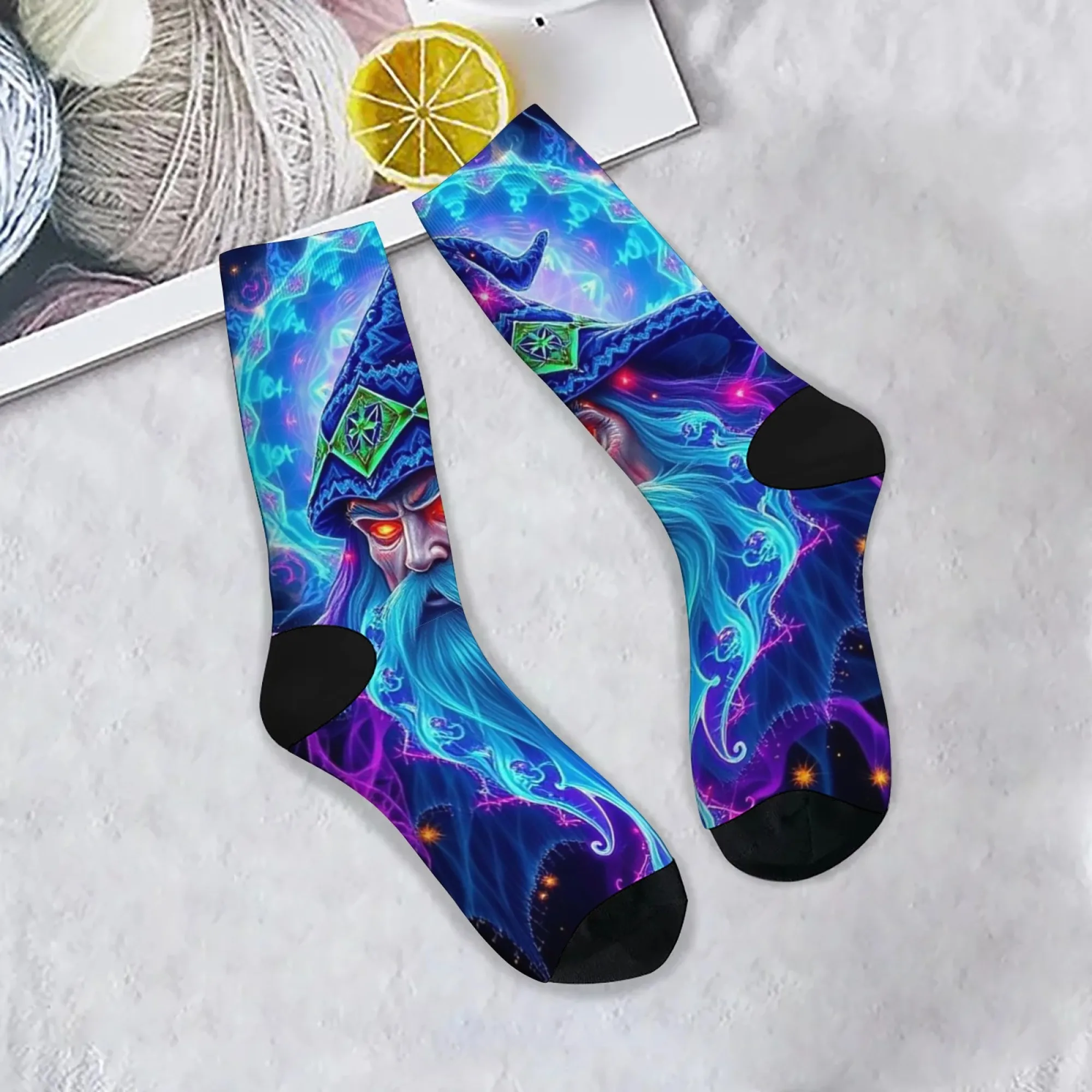 

Новинка, мужские носки Magic Wizard, сумасшедшие забавные носки в стиле хип-хоп в стиле Харадзюку, удобные повседневные модные спортивные носки в стиле ретро