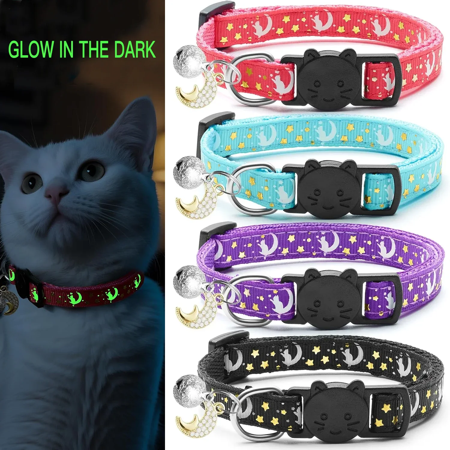 4 Pcs Cute Glow Cat…