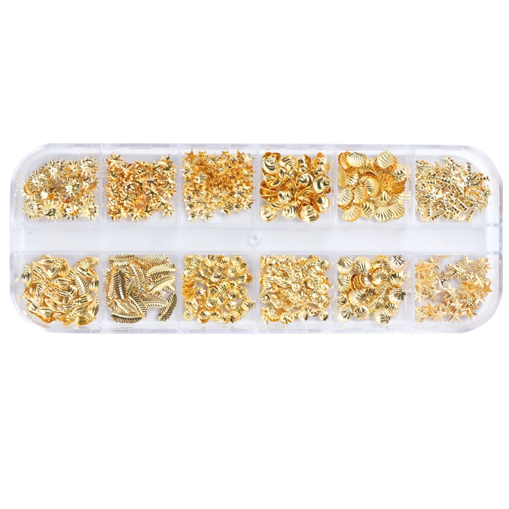 

Nail Decor Metal Jewelry Decoration DIY Nails Charms Studs Vintage Decals Golden