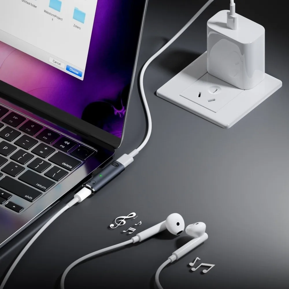 PD 100 واط USB C إلى 3.5 مللي متر محول محول سماعة الفاصل 2 في 1 محول الصوت Portale Aux الصوت جاك USB C محول الشحن