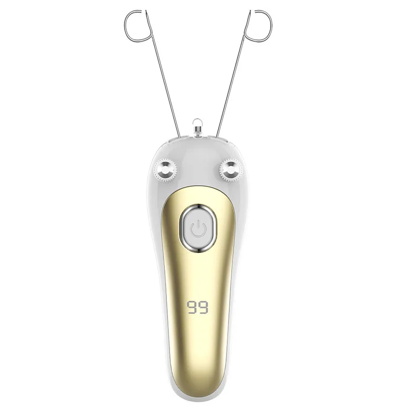 Electric Facial Threading Hair Remover, Portable Whole Body Epilator with LED Light & Type-C Charging, Gentle Skin Care.
