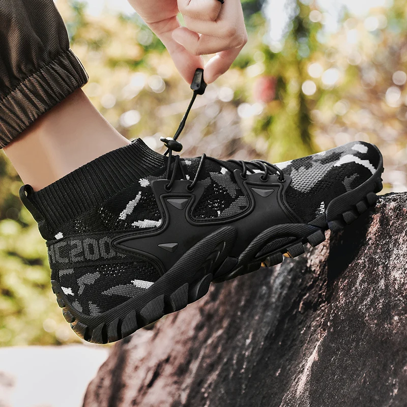 Ademende, sneldrogende en slijtvaste wandelschoenen voor heren en dames, water- en landwandelschoenen voor twee doeleinden
