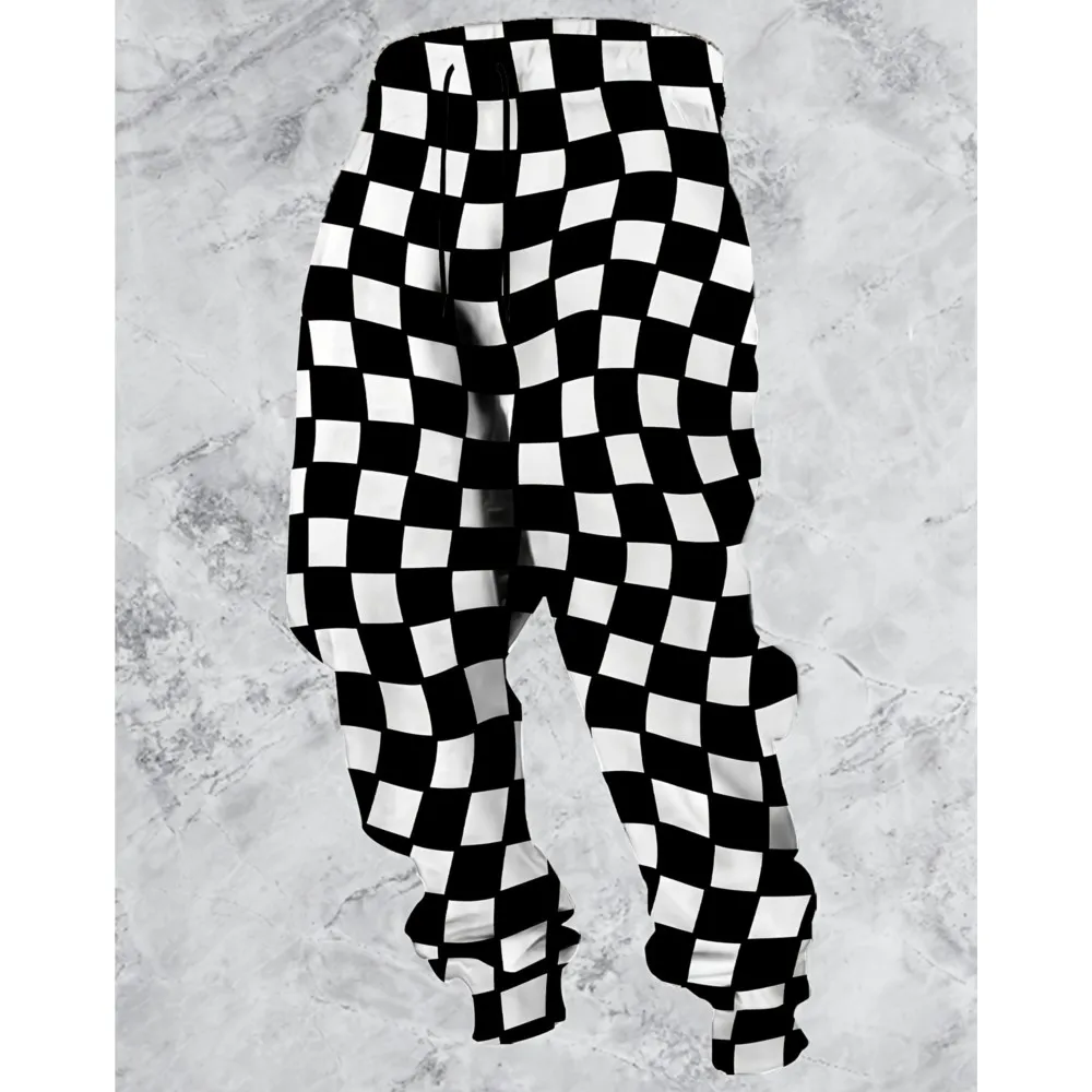 2026 جديد متقلب نمط الرجال السراويل الرياضية ثلاثية الأبعاد طباعة Sweatpants رجل جيوب جانبية الرباط ركض السراويل الذكور بناطيل كاجوال