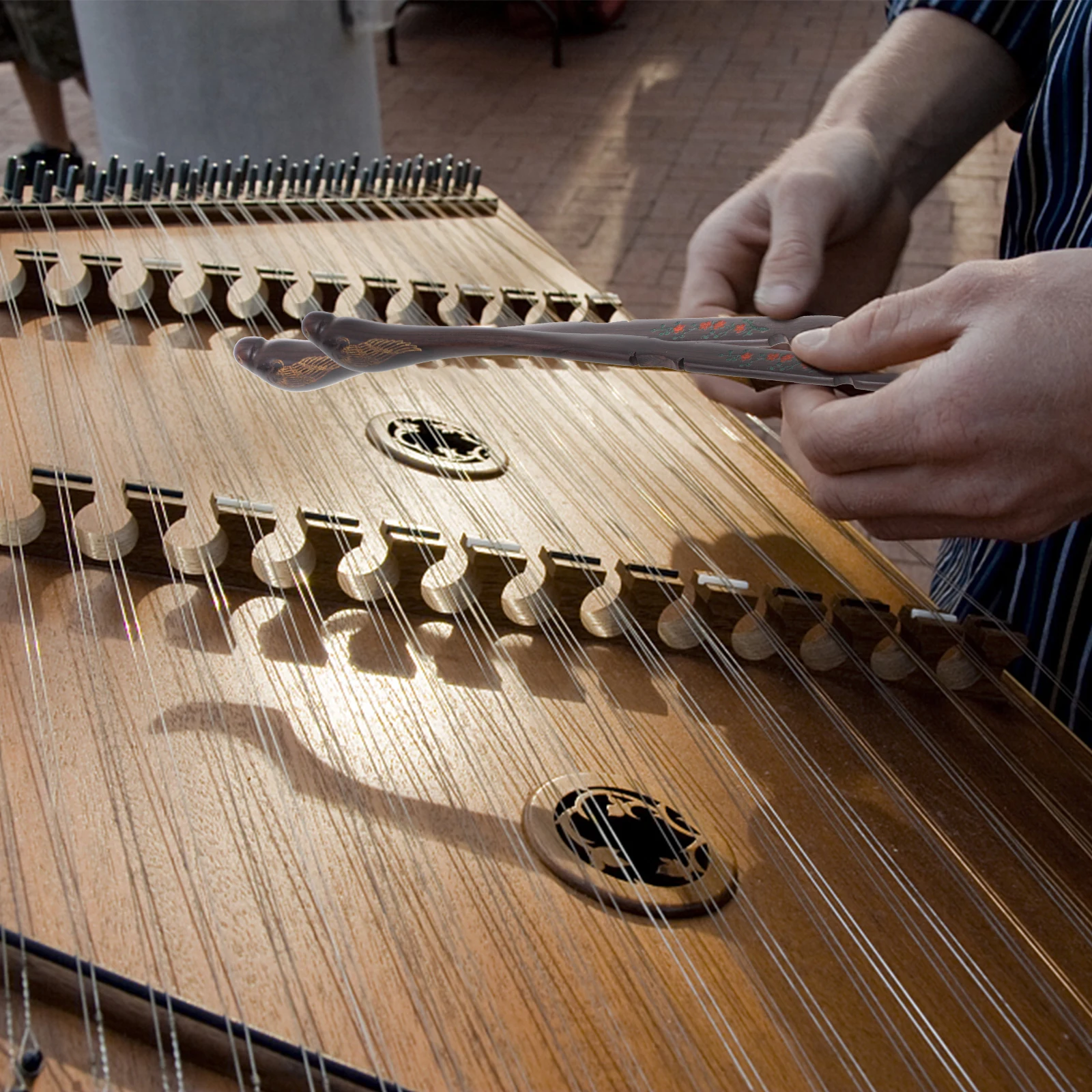 

1 Set Large Ebony Bird-Type Practice Hammers With Bucket Smooth Durable Dulcimer Accessories Professional Dulcimer Parts Musical