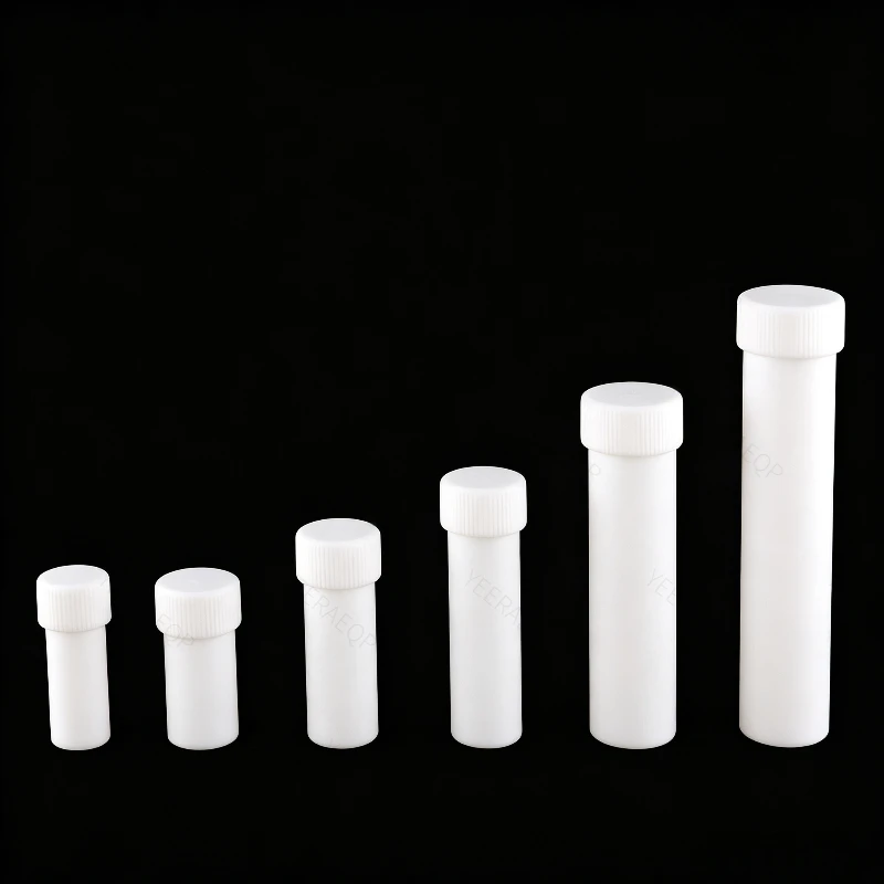 PTFE Laboratory Test Tube F4 Digestion Tube Screw Cover Centrifuge Tube,Flat-bottom Round-bottom test tubes with caps 1mL-100mL