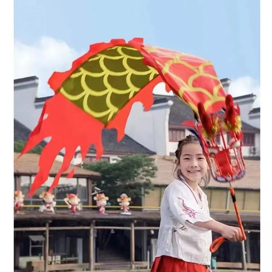 1.5/2/3/4m Children's Fitness Dance Dragon Set Outdoor Activities Traditional Festive Performance ComPetitive Dragon Dance
