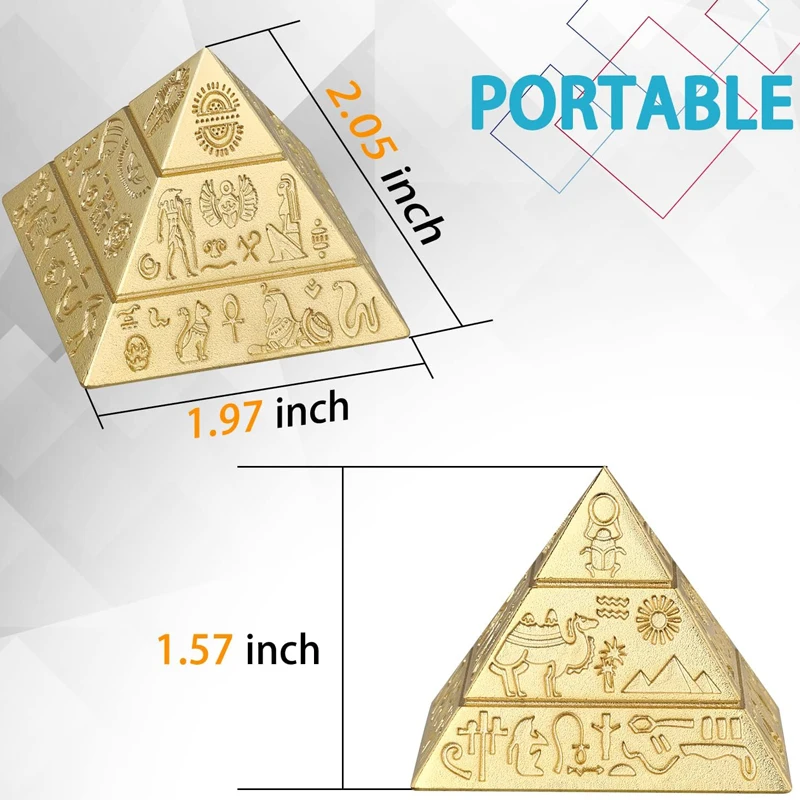 Metal Egyptian Pyramid Fidget Spinner Adults Anxiety ADHD Kinetic Toys For Office Desk Cool Gadget Stress Relief Gifts