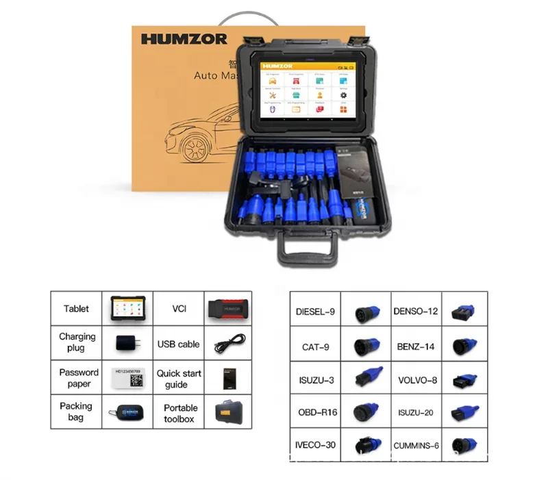 USB EOL 24V Full System ND666 HUMZOR diesel engine diagnostic tool