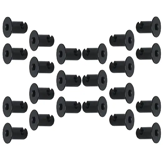 500 قبضة 7/16 بوصة من الألومنيوم Dzus Button Flush Allen Head Quarter Turn Fasteners (20-Pack) (أسود) #3
