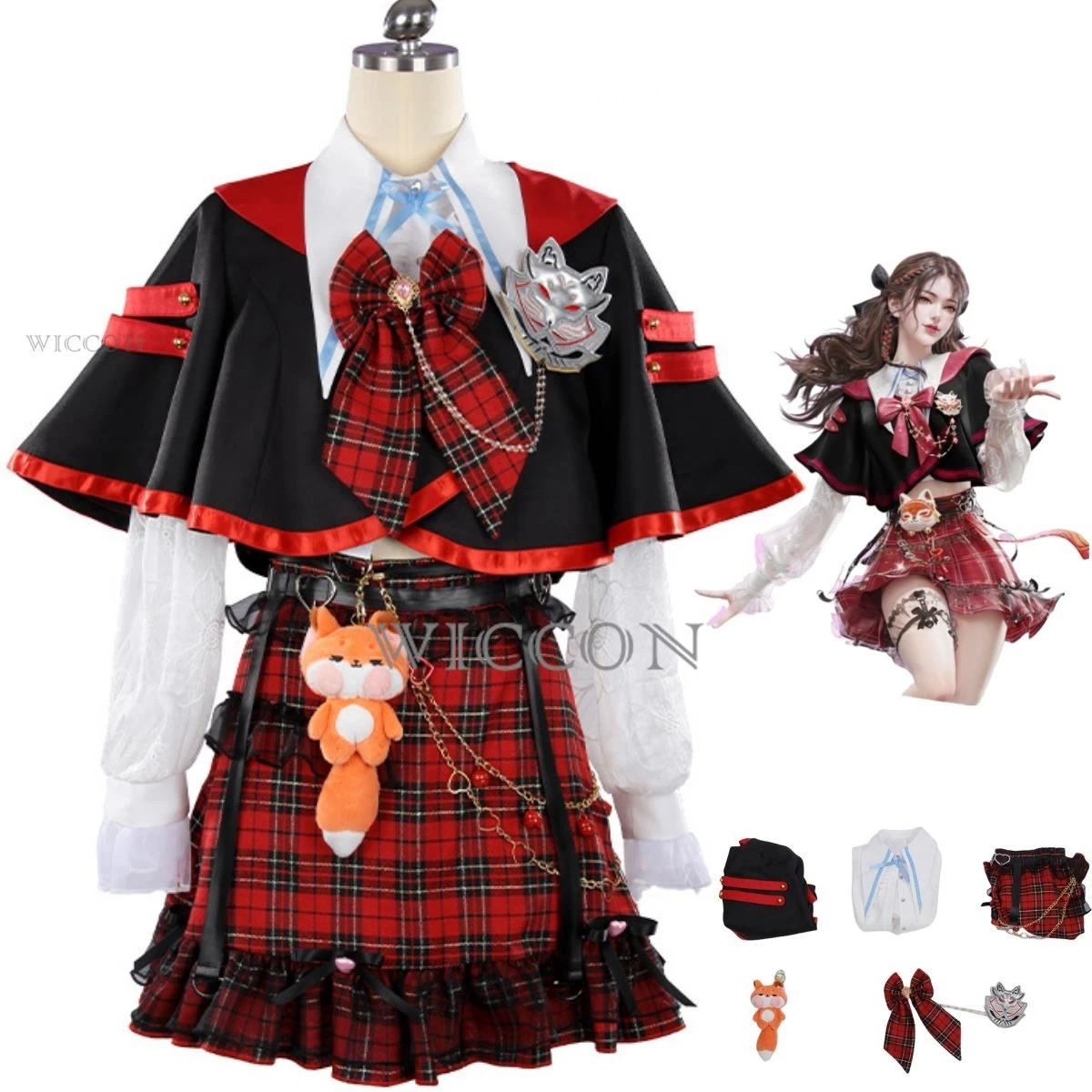 

Костюм для косплея Тесса из игры Naraka: Bladepoint, весенний сюжет, школьная форма в стиле JK, женский сексуальный костюм для Хэллоуина