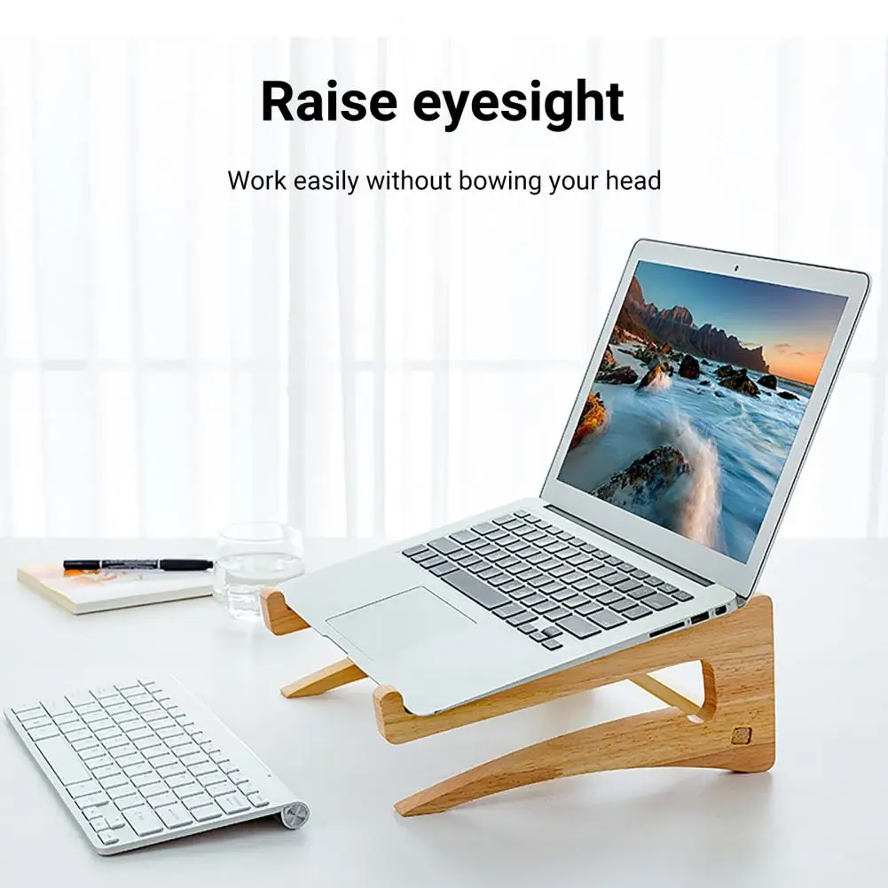 ขาตั้งแล็ปท็อปอเนกประสงค์ทำจากไม้ตัวระบายความร้อนสำหรับโน้ตบุ๊ค Pro Air Pro แท่นรองไม้แบบถอดออกได้