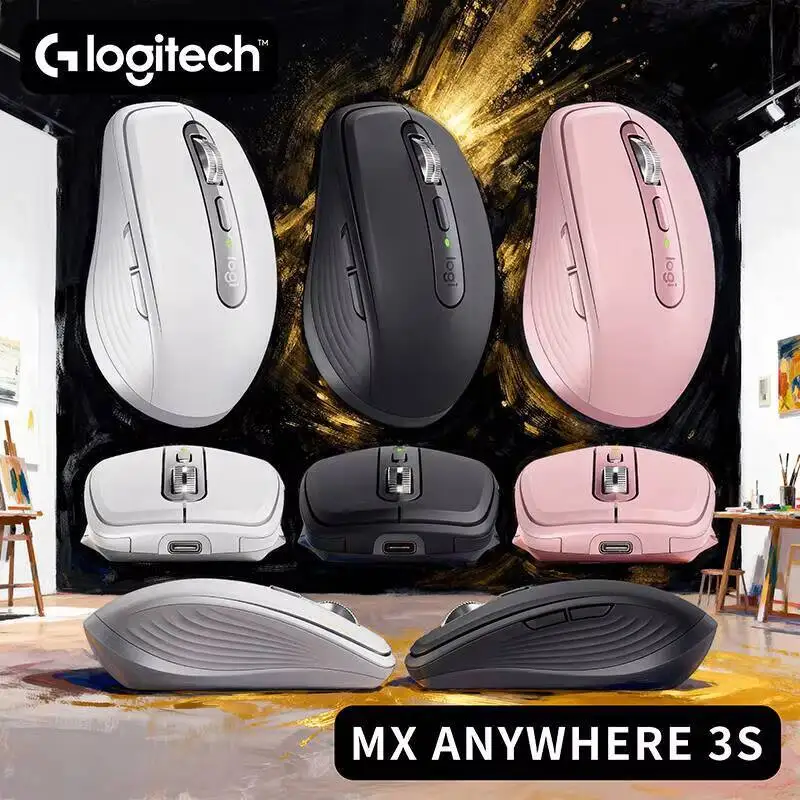 

Компактная мышь Logitech MX Anywhere 3S, эргономичный дизайн, перезаряжаемая, с быстрым прокруткой для портативных ПК Mac
