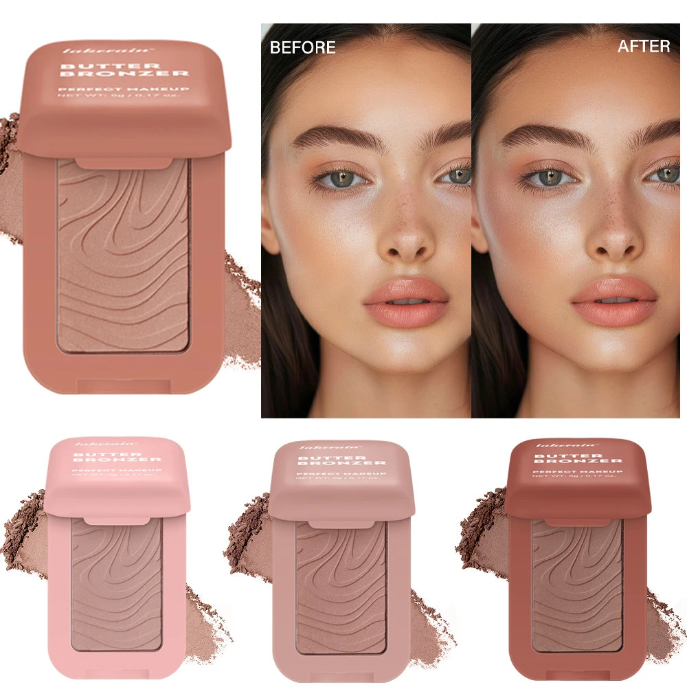 Matte natuurlijke wangboter Blush Cream Gezichtscontouren Cosmetica Poeder Make-up Enkele naaktkleur Boter Bronzer Tint