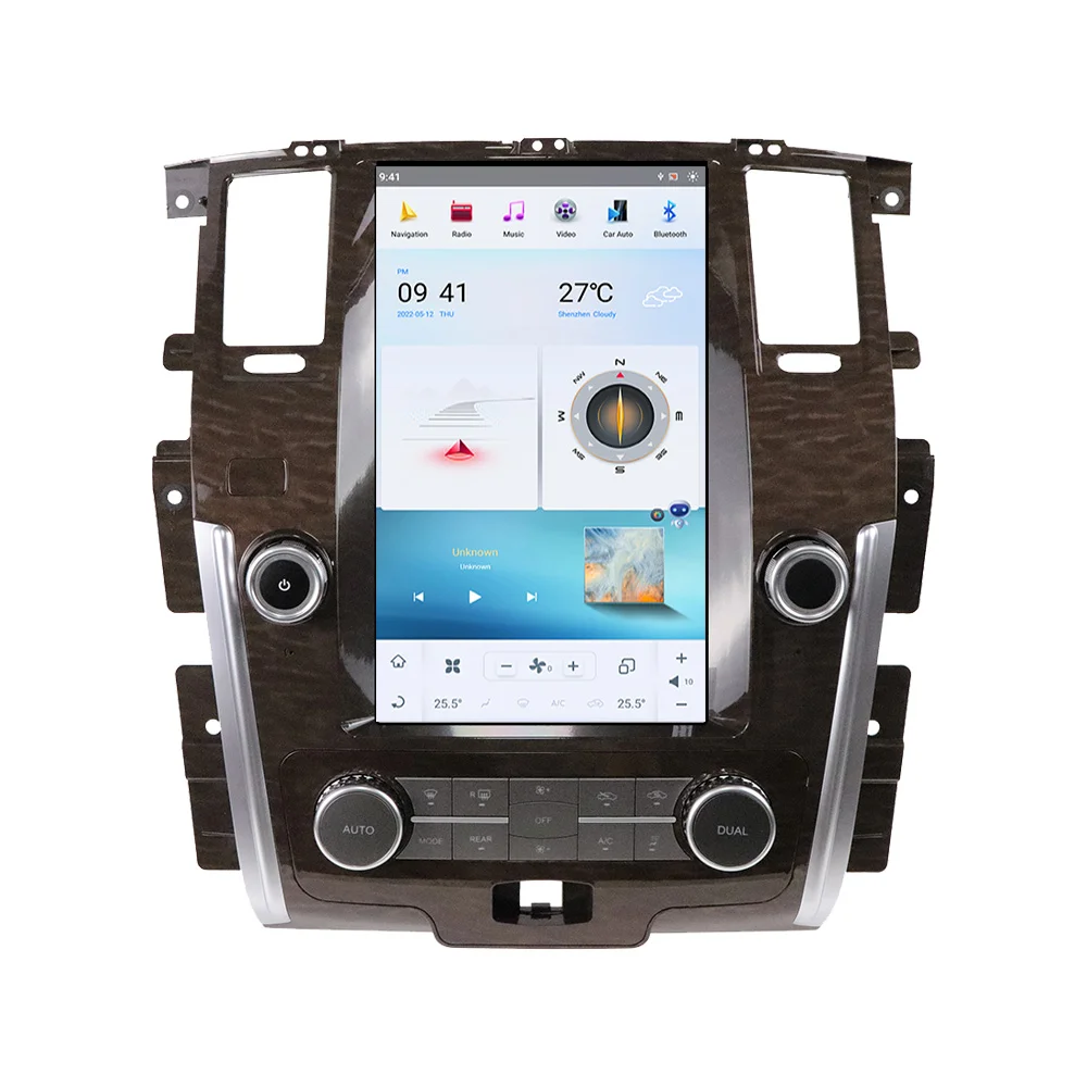 Android 13 Tesla Screen For NISSAN PATROL Y62 For Infiniti QX80 2010-2020 Car Radio GPS Navig Multimedia Player Stereo Head Unit