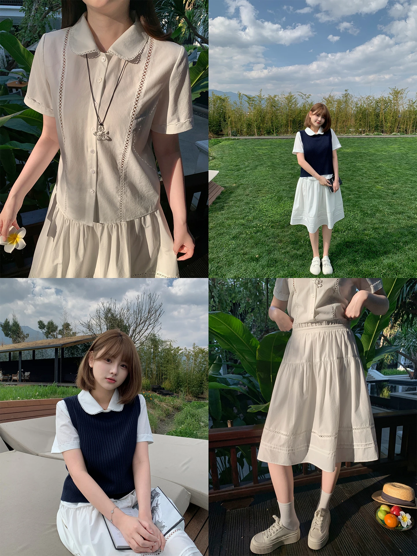 

Muxixi plus Size Women's Faion Set New Arrival Miu Series College Sle Vest irt f Skirt Ensemble Casual High Waist A-...