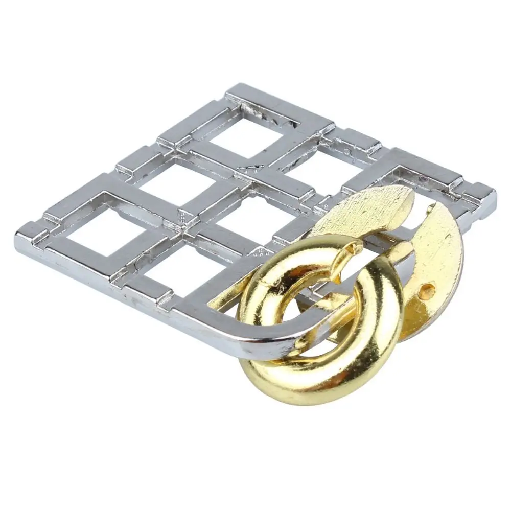 ブロック知能パズル子供大人のための金属頭の体操おもちゃ金属ワイヤーパズル Luban ロックパズルパズルゲーム