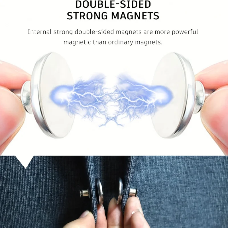 Magnetic Curtain Clips 6pcs: Seamless Magnetic Curtain Fasteners to Prevent Light Leakage