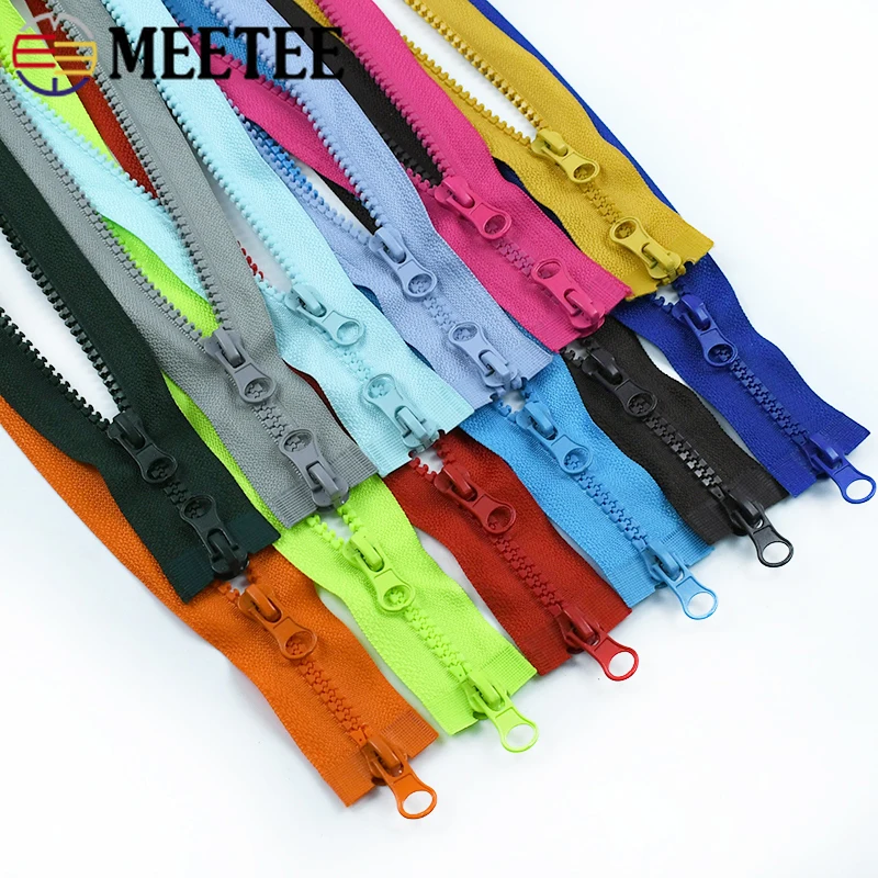 

5# 80-150cm Resin Zippers with Double Sliders Open End Zipper Tapes for Jacket Coat Bags Zips Repair Kit DIY Sewing Accessories