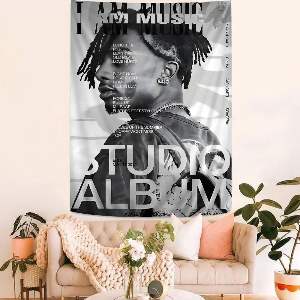 Playboi Carti Colorful Tapestry Wall Hanging Hanging Tarot Hippie Wall Rugs Dorm Wall Art Decor