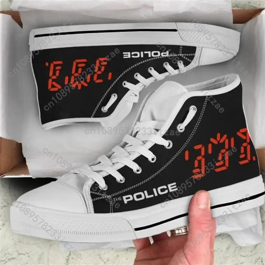 

Hot Cool Fashion Pop Funny New Summer High Quality Sneakers Casual Shoes Men Women The Police High Top Classic Board Shoes