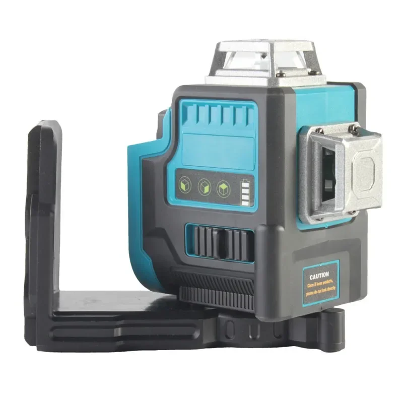 12 خط مستوى الليزر ثلاثية الأبعاد أفقية وعمودية الحزم الخضراء متر أدوات التسوية الذاتية لبطارية ماكيتا 18 فولت