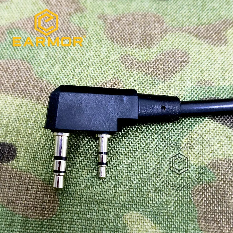 OPSMEN-adaptador Earmor M52 PTT Airsoft, auriculares tácticos PTT Kenwood Midland, ampliar la combinación de botones de línea de dedo