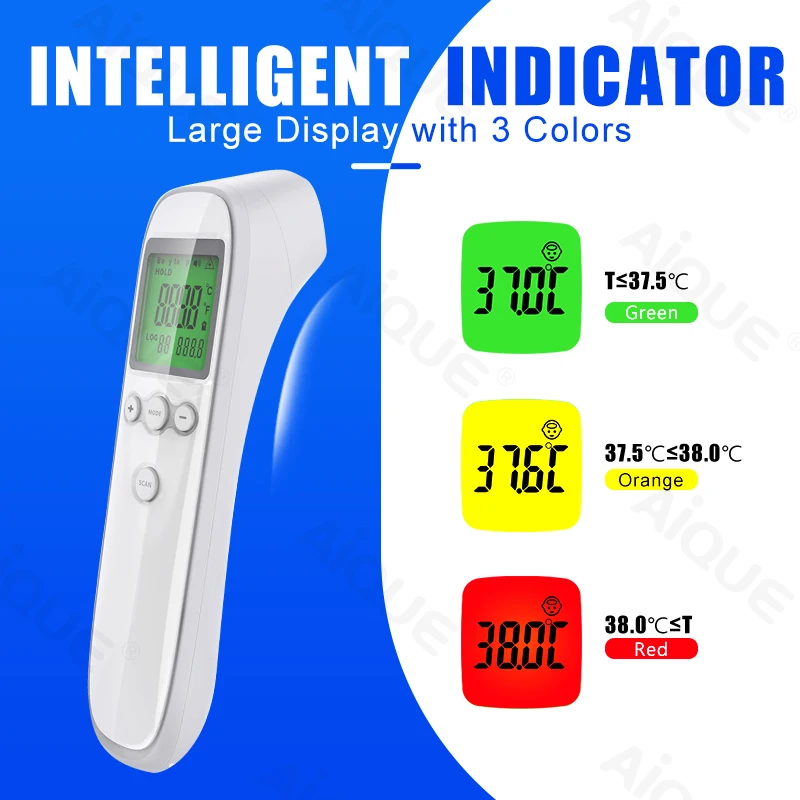 JUSTLANG Digital Infrared Thermometer Baby Forehead Non-contact Medical Use Body Temperature Meter Adult IR Measure Fever