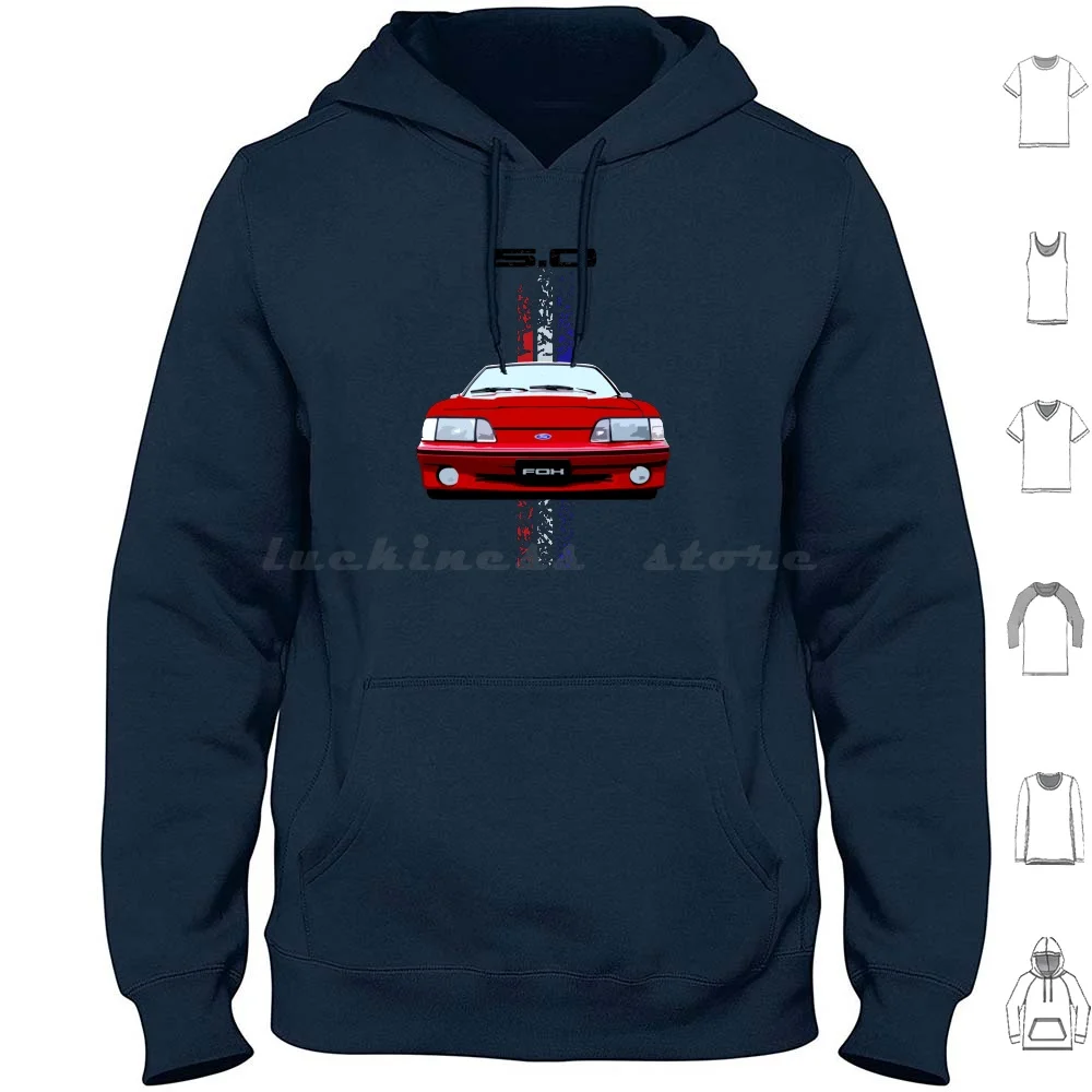 

Retro Gt 5.0 Fox Body Hoodies Long Sleeve Racing Vehicle Cars Race Car Antique Car Muscle Car Retro Car Classic Car