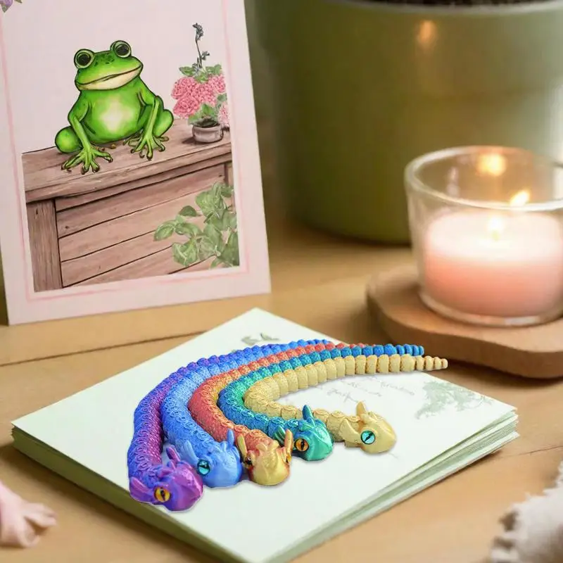 ثلاثية الأبعاد مطبوعة ثعبان لعبة الحسية ألعاب متململة للأطفال المنقولة المشتركة نموذج الحلي 2025 ثعبان سنة سطح المكتب الديكور الشكل ل