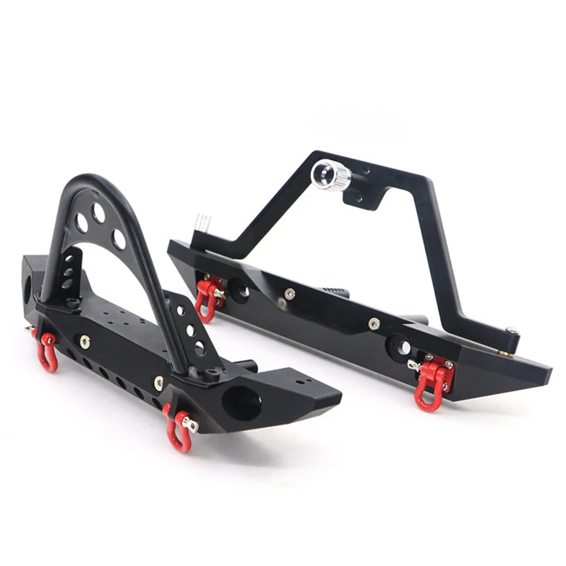 

For 1/10 Simulation Climbing Car Bumper Trx4 Scx10 90046 Metal Front and Rear Anti-Collision Spare Tire Spare Tire Rack