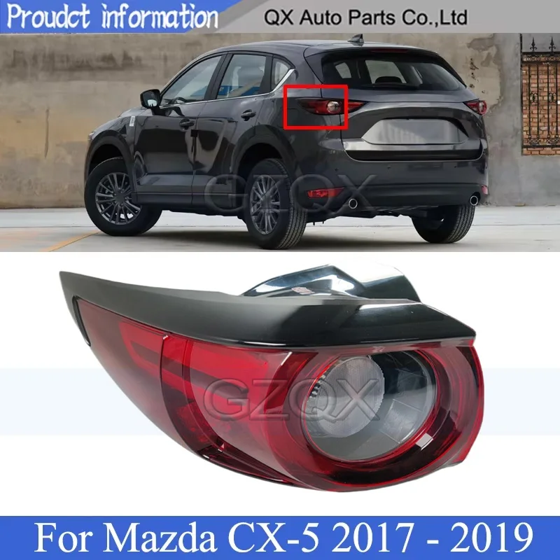 CAPQX Outer Rear Tail light lamp For Mazda CX-5 CX5 2017 2018 2019 Rear Brake Light Taillight Tail lamp High configuration