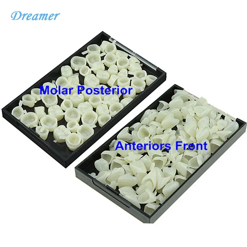 2 Box /Set Dental Material Mixed Temporary Crown Anteriors Fron & Molar Posterior Nature Color Teeth Dentist Products