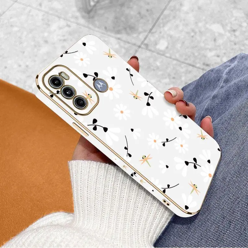 Daisies Phone Case For Motorola Moto G60 G53 G52 G50 G42 G30 G20 G22 G52 E20 E7 Plus G9 Play G8 Power Cover