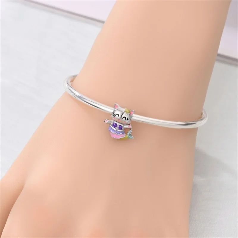 Ocean Sea Charm Beads Dolphin Starfish Octopus Mermaid Tail Charms Fit 3mm Bracelet Necklace For Women Luxury DIY Jewelry Making