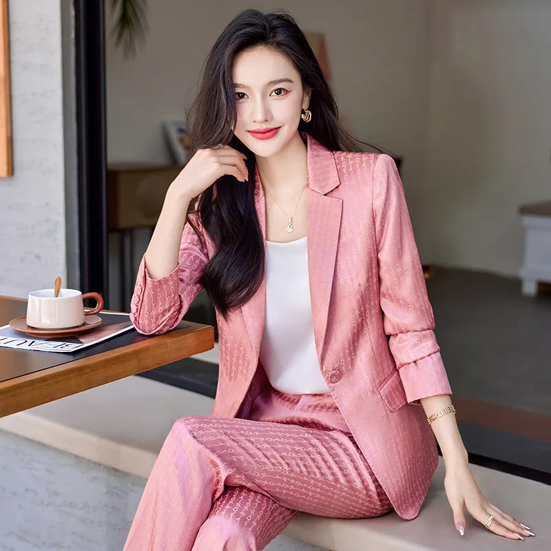 

Formal OL Styles Business Suits Blazers Feminino for Women with Pants and Jackets Coat Professional Pantsuits Trousers Set