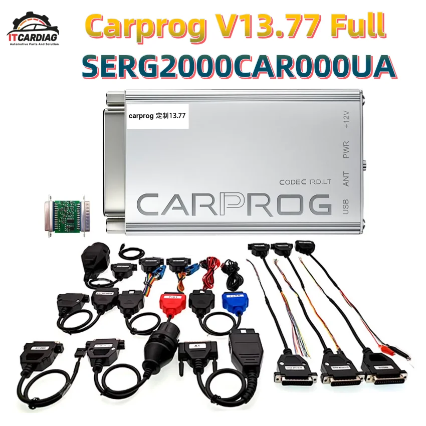 2026 Online Carprog v13.77 Full Adapter SERG2000CAR000UA With Toolbox Car Prog Airbag/Radio/IMMO/ECU Programmer Auto Repair Tool