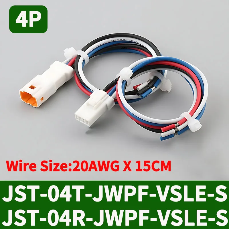 5/20 SETS JST02T/02R-JWPF-VSLE JWPF Series Male Female Plug Docking Harness Mini Car Motorcycle With 20AWG 15CM Wire Connector