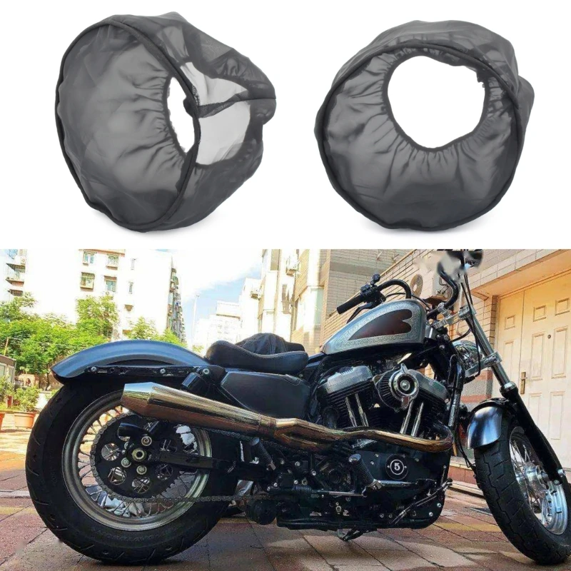 U1JF Air Cleaner Filter Waterproof Rain Socker Protective Cover Fits For Touring 883 1200 Motorcycle