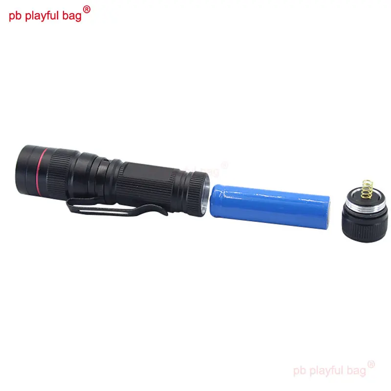 กีฬากลางแจ้งไฟฉาย UV 395nm สีม่วงโลหะอลูมิเนียมไฟฉายขนาดเล็ก Telescopic Focusing ของเล่นอุปกรณ์เสริม RG17