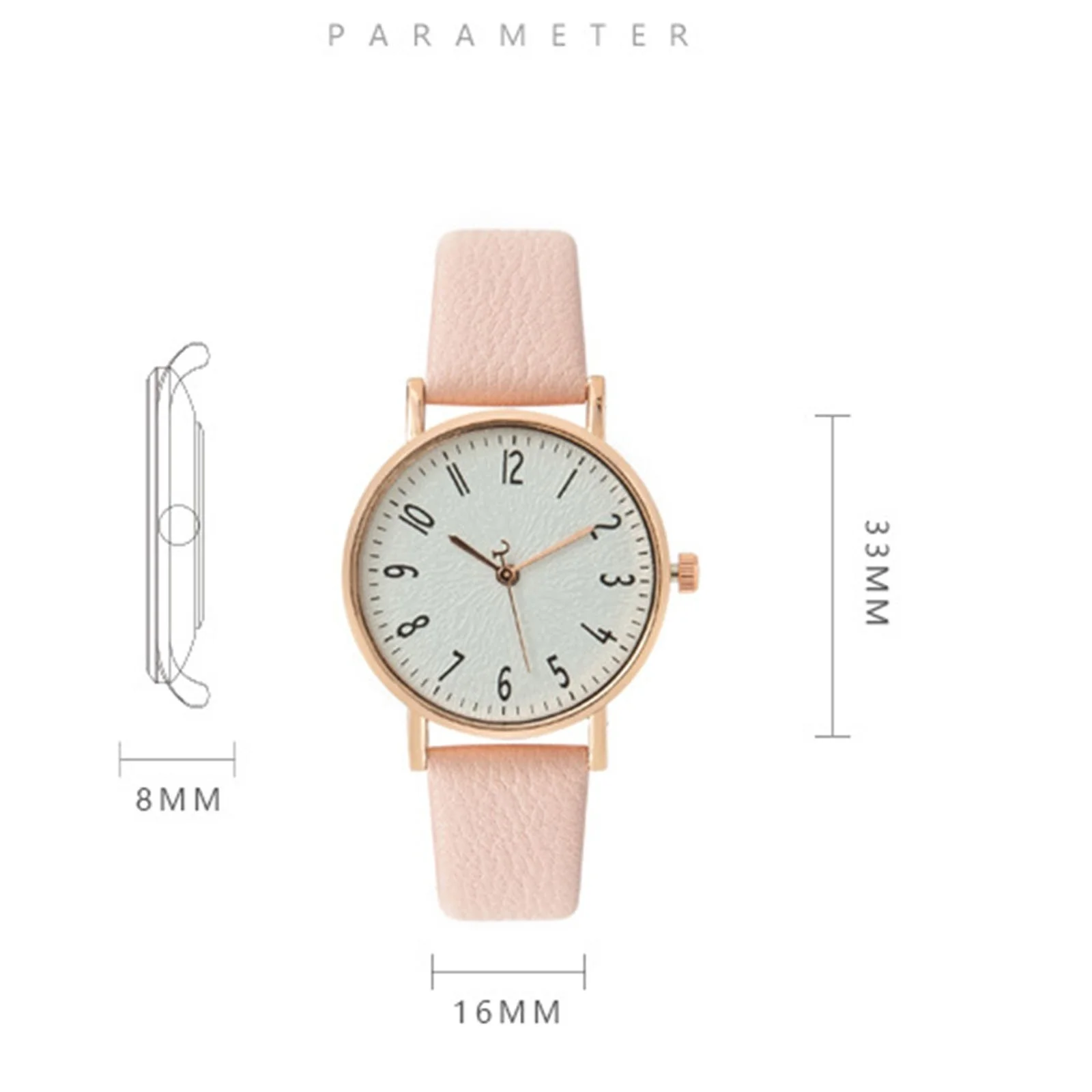 ‌Luxury Quartz Watch Elegant Black Leather Band Waterproof Dress Watch Minimalist Silver Dial Fashion Accessory Stylish Gift