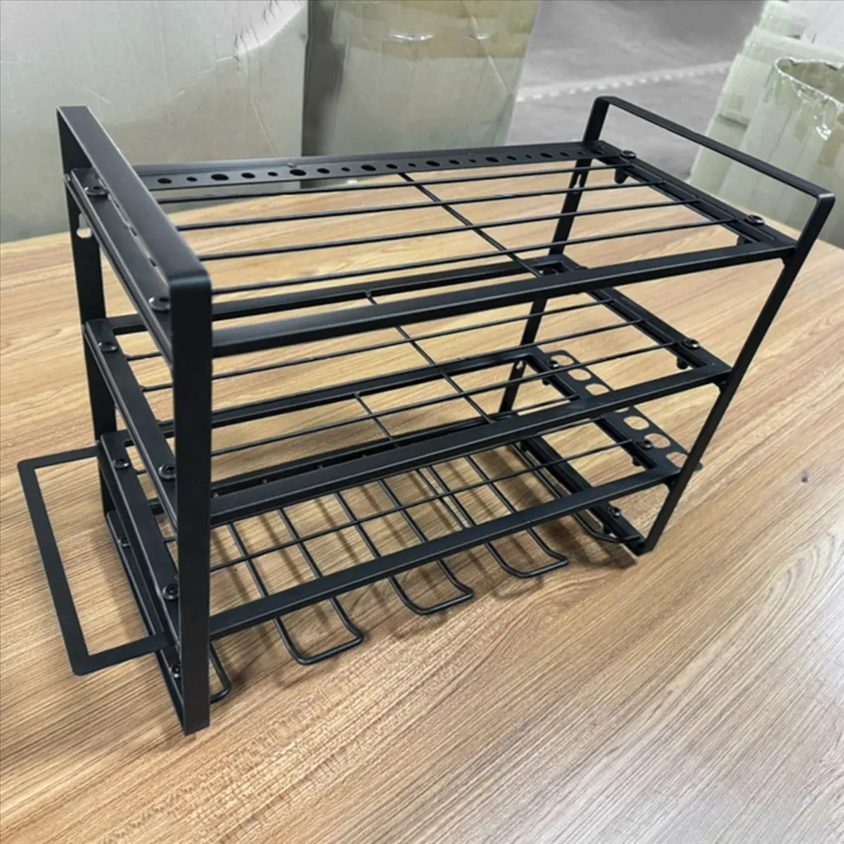 

Y17A 4 Layer Power Tool Organizer Wall Mount, Cordless Drill Hanger Storage Rack for Garage Organization, Workshop, Pegboard