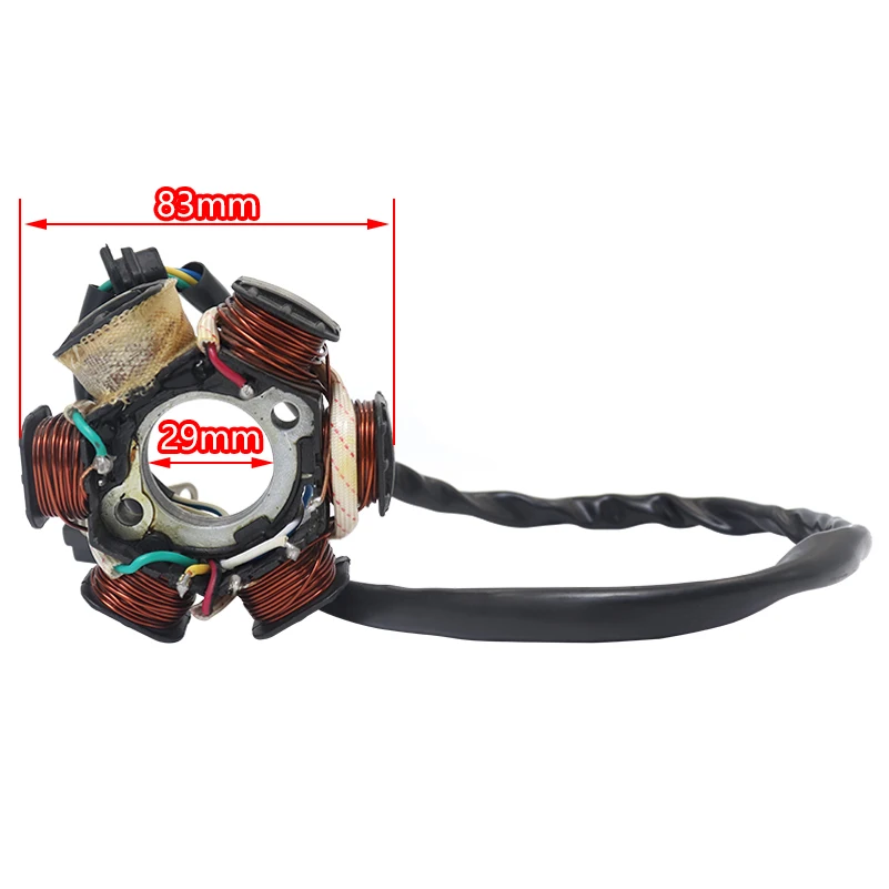 6 Poles 5 Wires Suitable For 50cc 70cc 90cc 110cc 125cc 150cc Chinese Electric Start Magneto Flywheel Stator Quad Wire harness