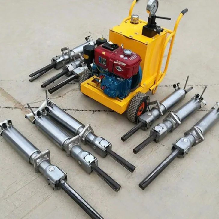 customizeStatic Blasting Rock Splitting Rod Concrete Splitting Machine Diesel Engine Hydraulic Rock Splitter for Stone Quarry