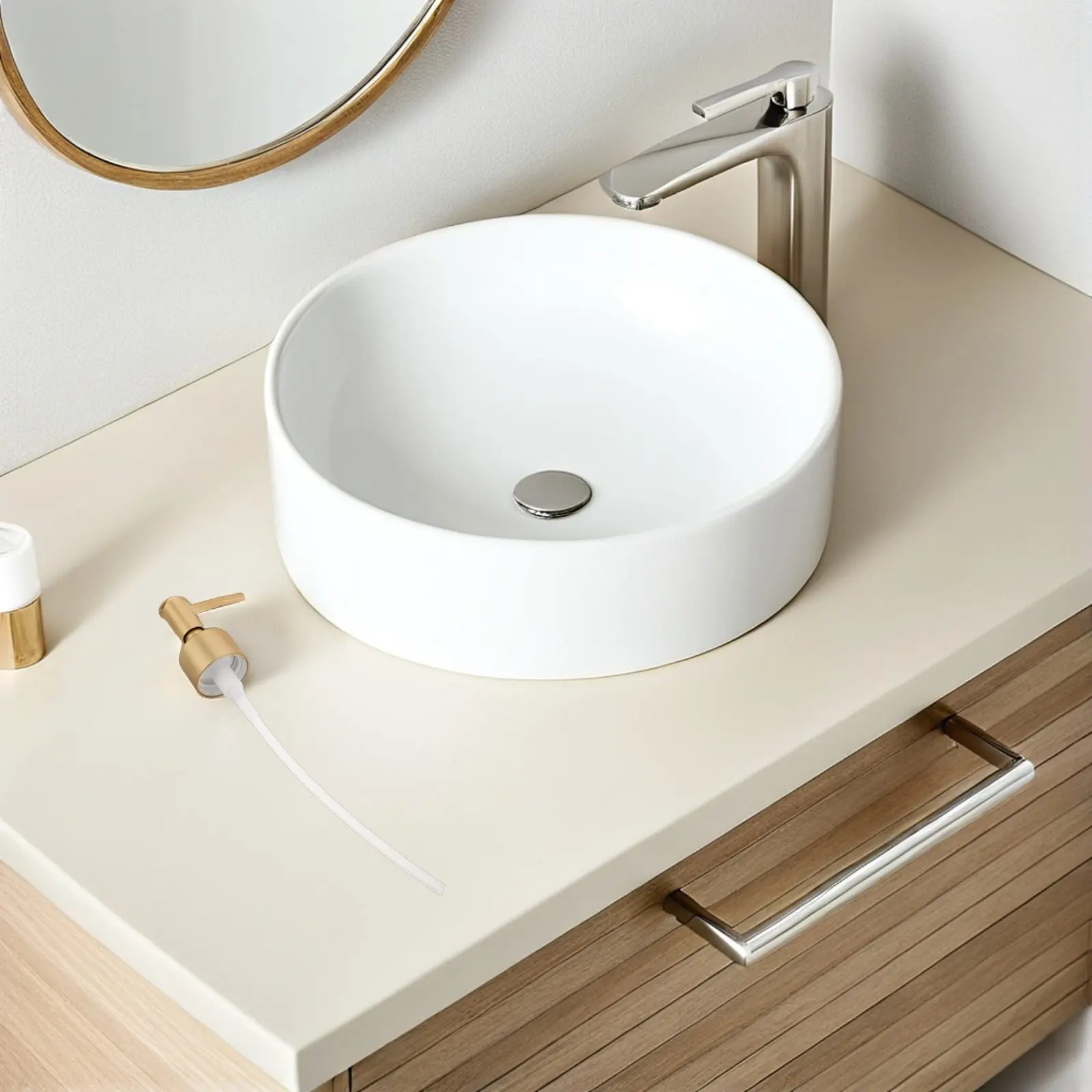 

5Pcs Lotion Dispenser Pump Head Plastic Reusable Soap Shampoo Hand Wash Bottle Pump Replacement for Bathroom Kitchen Universal