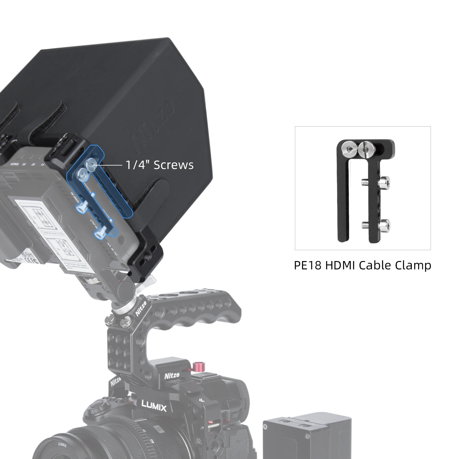 

Nitze Monitor Cage JT-F05B Kit for Feelworld F6 PLUSX F6 PLUS F5 PRO F5 PROX