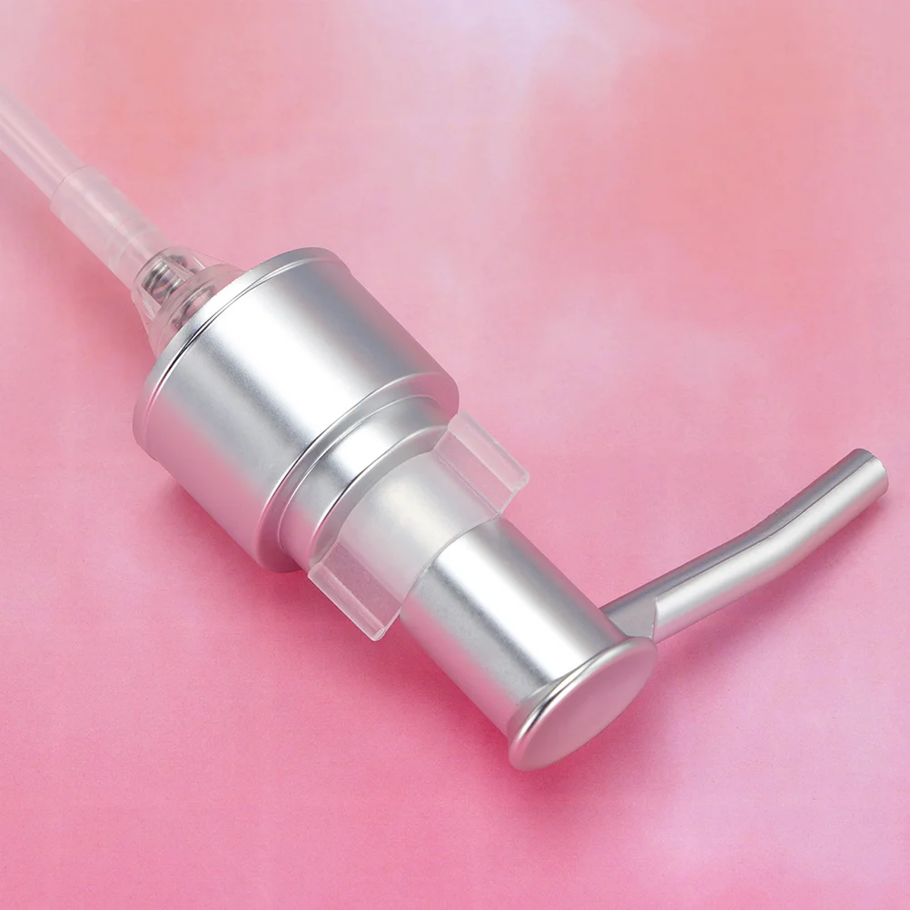 

6pcs Subpackaging Bottle Pump Head 28/410 Silver Long Nozzle Replacement For Emulsion Soap Liquid Container Pump Bottle