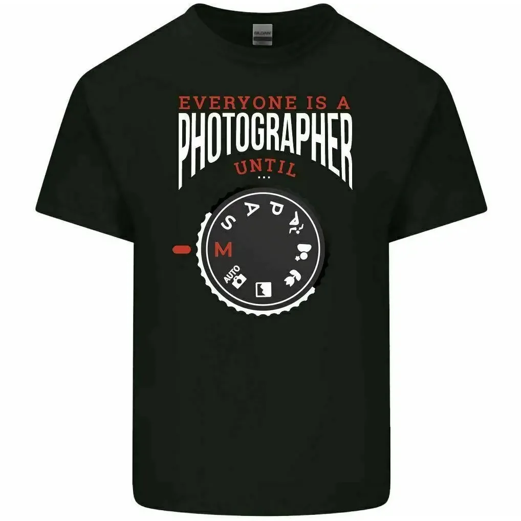Everyone's a Photographer Until Manual Men's Funny T-Shirt Photography Camera