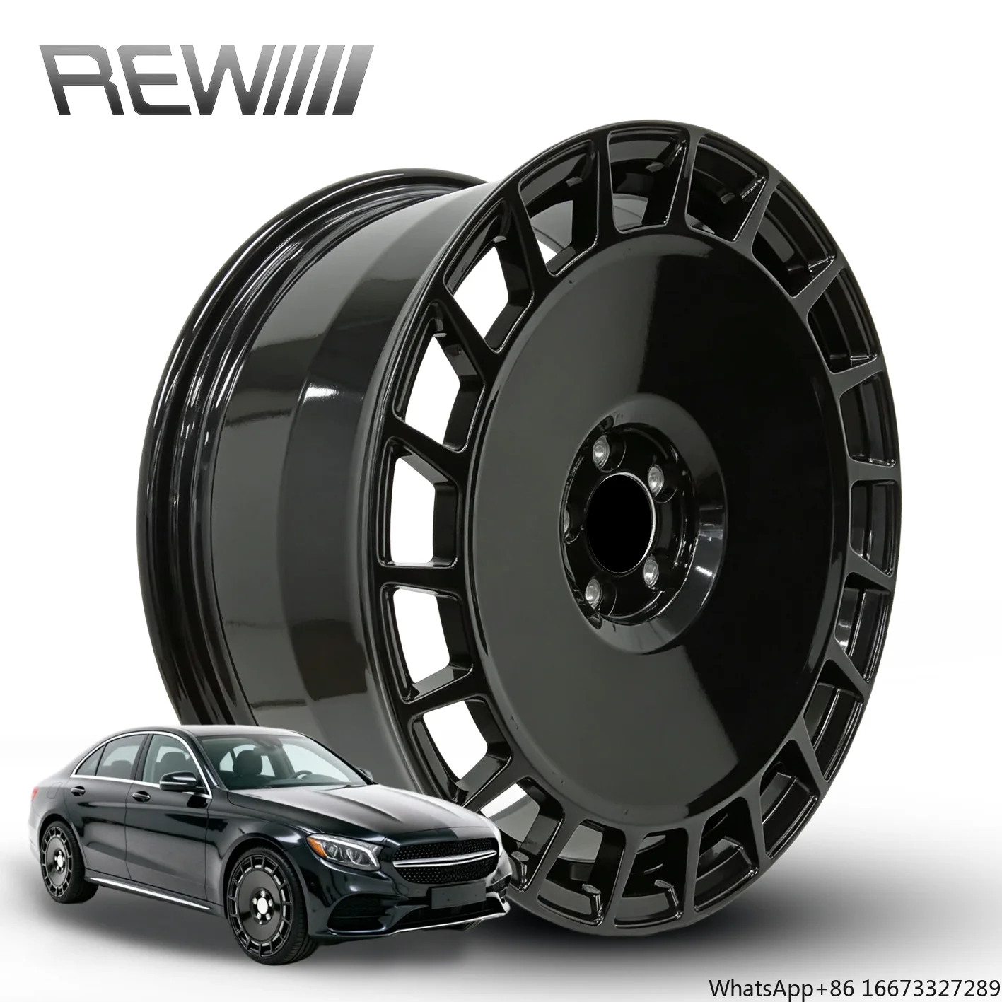 Black Wheels 19-22 Inch 5x112, Flat Sealed Central Concave Rim Structure, Dynamic Balanced Stable Long Distance Driving Rim